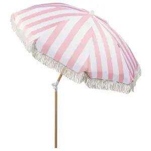 Garden Market Parasol 1.5 m Pink and White MONDELLO