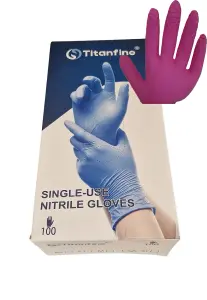 Titanfine Single Use Nitrile Gloves Pink Large 1000 Pcs