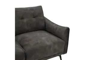 Kensington 3 Seater Velvet Sofa, Steel Grey Velvet