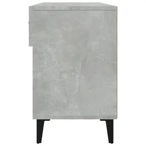 Berkfield Shoe Cabinet Concrete Grey 102x35x55 cm Engineered Wood