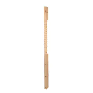 Cambridge Pine Rope Twist Stair Newel Post (H) 1500mm (W) 90mm (D) 43mm