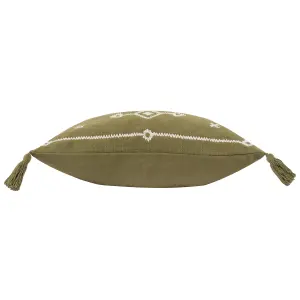 Yard Folis Khaki Geometric Indoor Cushion (L)50cm x (W)30cm