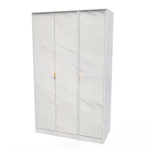 Fuji 3 Door Wardrobe in Marble (Ready Assembled)