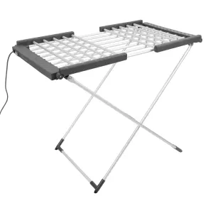 Black+Decker Cool Grey Aluminium & plastic Heated airer (H)740mm (W)500mm