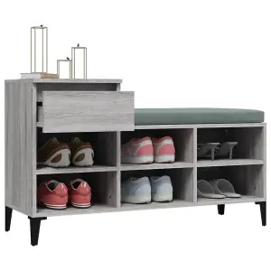 Berkfield Shoe Cabinet Grey Sonoma 102x36x60 cm Engineered Wood