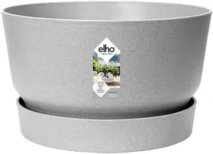 Elho Recycled Plastic Greenville Bowl 33cm Living Concrete Plant Pot