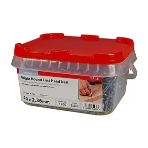 TIMCO Round Lost Head Nails Bright - 40 x 2.36