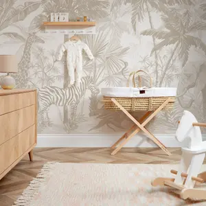 Vintage Explorer Mural Wallpaper In Neutral (350cm x 240cm)