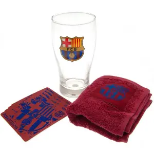 FC Barcelona Bar Set Burgundy/Clear (One Size)