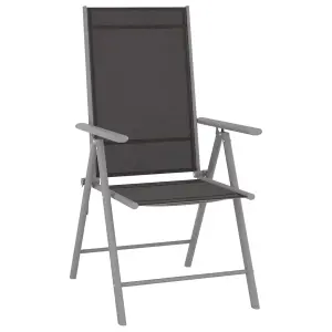 Berkfield Folding Garden Chairs 2 pcs Textilene Black