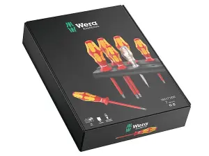 Wera 05006147001 Kraftform Plus 160i VDE Series 100 Screwdriver Set, 7 Piece WER006147