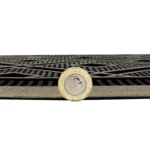 JVL Havana Rubber Pin Doormat, 45x75cm, Diamond