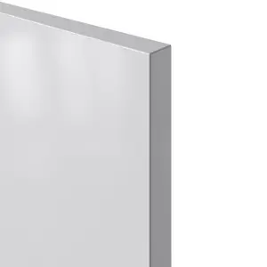 GoodHome Alisma Innovo handleless High gloss grey Slab Drawer front, bridging door & bi fold door, Pack of 2 (H)340mm (W)297mm (T)18mm