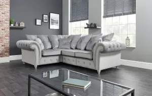 The Great British Sofa Company Kensington Corner 2&1 Seater Velvet Sofa