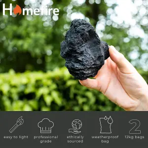 Homefire Restaurant Charcoal - 24kg (2 x 12kg Bags)