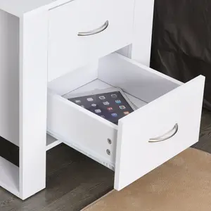 Hopkint 2 Drawer Bedside Table White