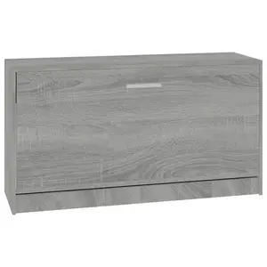 Berkfield Shoe Bench Grey Sonoma 80x24x45 cm Engineered Wood