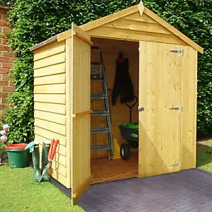 Shire 6x4 ft Apex Wooden 2 door Shed with floor - Assembly service included