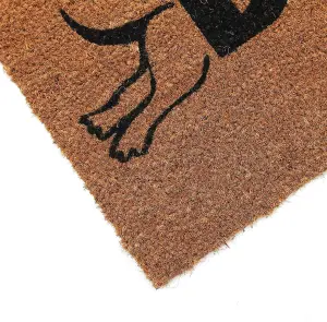 Coco&Coir Natural Coir Rubber Backed Eco-Friendly Indoor Outdoor Pet series Dog, Puppy Entrance Door Mat 45 x 75 cm DOG LOVE