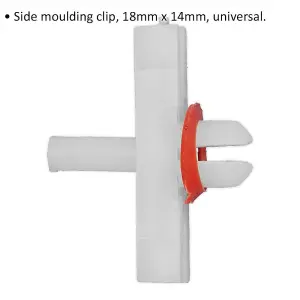 20 PACK - Side Moulding Clip - 18mm x 14mm - Universal Vehicle Fitting