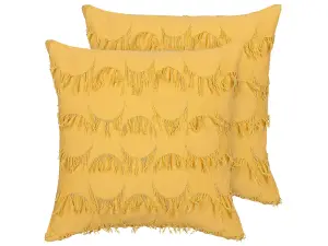 Throw Cushion AGASTACHE 45 x 45 cm Geometric Yellow