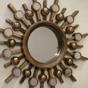 3pc Bronze Effect Hanging Mirror Set