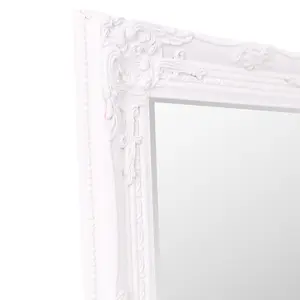 Andrews Flat Wall Mirror White Matte / 42cm x 53cm W