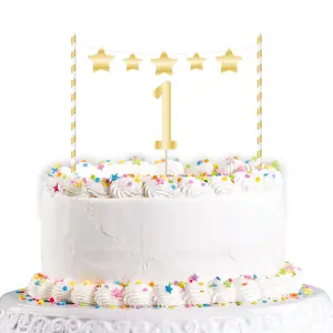 Amscan 1st Birthday Cake Topper Gold (One Size)