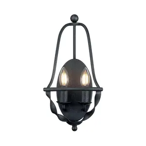 Elstead Quoizel Bradbury Candle Wall Lamp Grey Ash