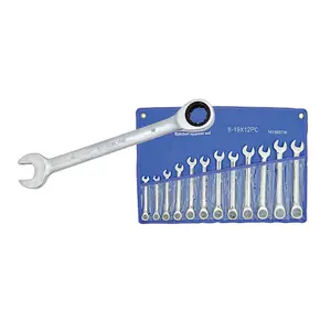 Silverline Fixed Head Ratchet Spanner Set 12Pce