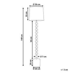 Beliani Modern Metal Floor Lamp White KRIOS