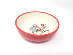 Farmhouse Hand Painted Ceramic Kitchen Dining Sharing Fruit Bowl (D) 23cm x (H) 9cm