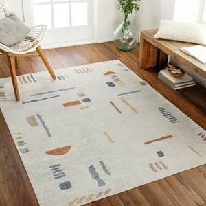 AMELIA Machine Washable Boho Area Rug 160 x 213 cm