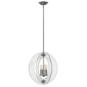 Elstead Hinkley Solstice Spherical Hanging Pendant Light 4x E14 Polished Chrome