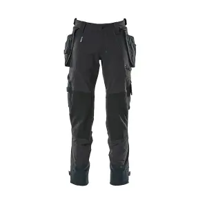 Mascot Advanced Trousers with Holster Pockets and Stretch - Dark Navy Blue   (36.5) (Leg Length - Regular)