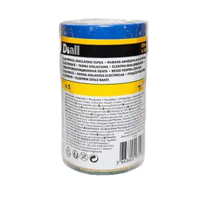 Diall Multicolour Electrical Tape (L)10m (W)19mm, Pack of 5