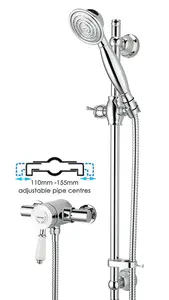 Bristan Colonial Traditional Thermostatic Mixer Shower Surface Mounted 110 130mm