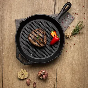 Tramontina Griddle Pan 26cm (1.65l) Pre-seasoned Cast Iron