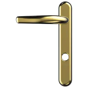 UAP High Security Short Backplate Signature - Door Handle - 219mm - Gold Anodised