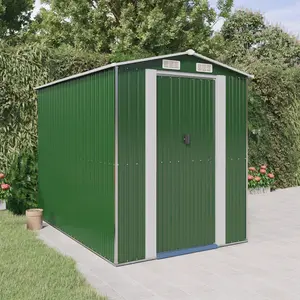 6 ft. W x 9 ft. D Galvanised Steel Apex Garden Shed