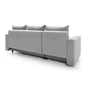 Oslo Reversible Corner Sofa Bed in Light Grey