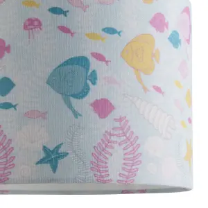 Printed Multicolour Underwater Light shade (D)25cm