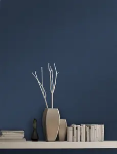 Rasch Denzo Linen effect Navy Wallpaper