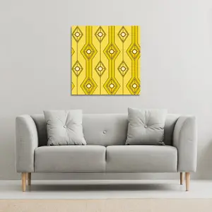 Yellow Geometric (Canvas Print) / 101 x 101 x 4cm