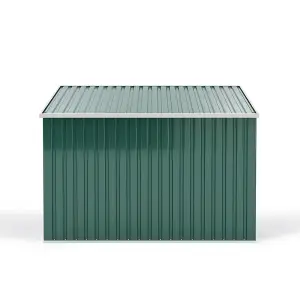 5 x 3 ft Metal Shed Garden Storage Shed Double Wheelie Bin Store Bike Storage Pent Roof Double Door, Green