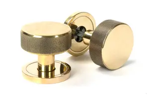 From The Anvil Aged Brass Brompton Mortice/Rim Knob Set (Plain)