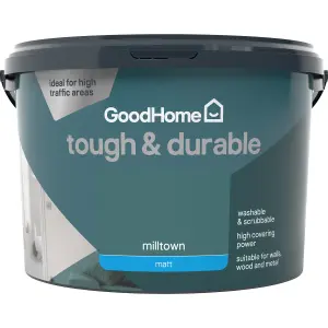 GoodHome Durable Milltown Matt Emulsion paint, 2.5L