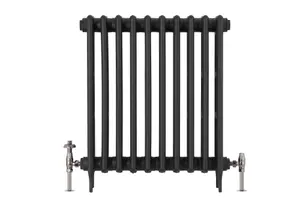 Arroll UK18 Black Angled Thermostatic Radiator valve