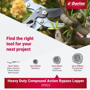 Darlac Heavy Duty Compound Action Bypass Lopper, DP622