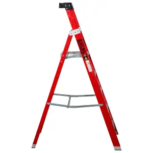 Excel Electricians Fibreglass Platform Step Ladder 5 Tread 1.81m EN131